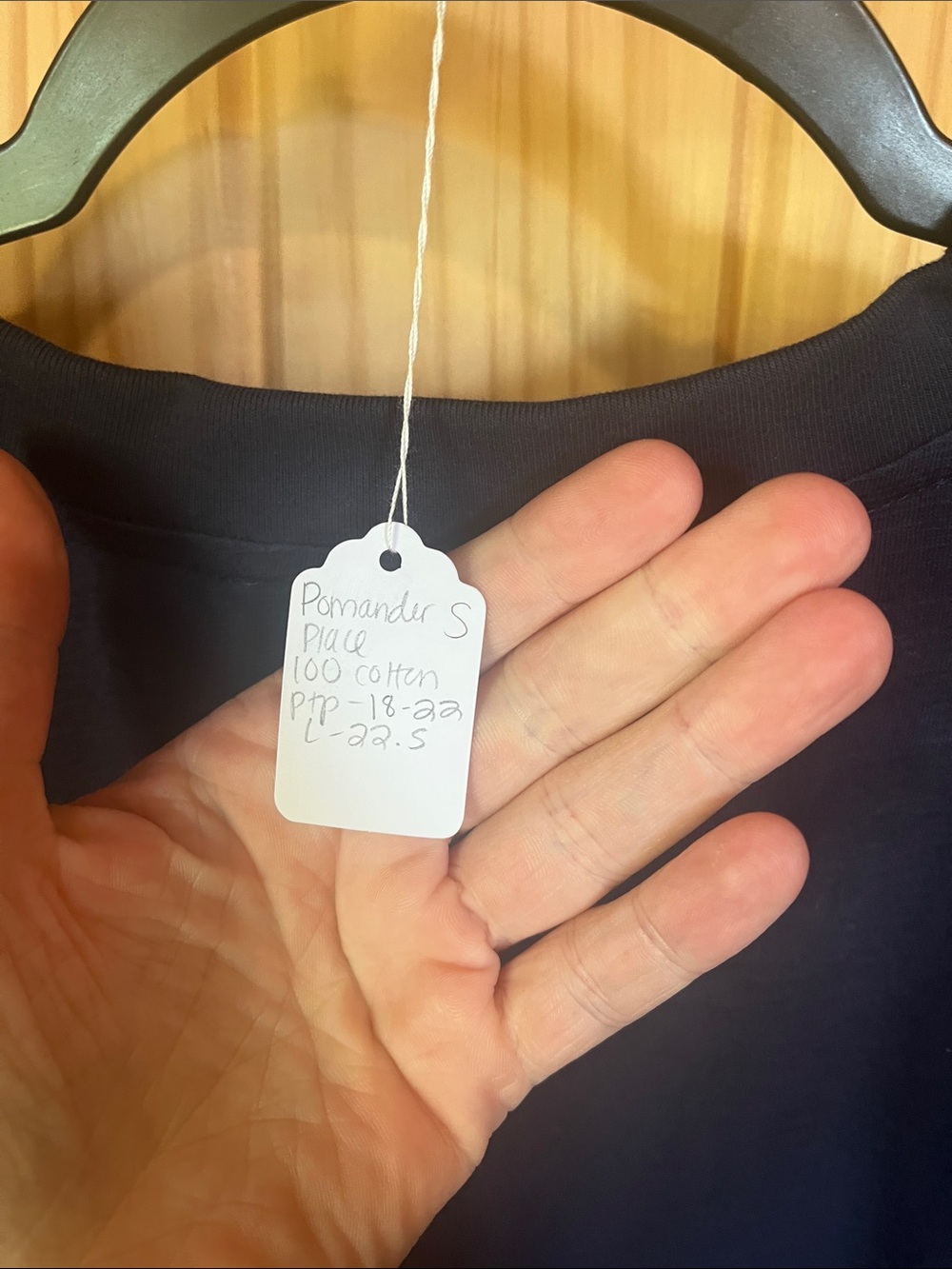 Tuckernuck Pomander Place Navy Flutter Sleeve Cotton Crew Tee - Picture 6 of 7